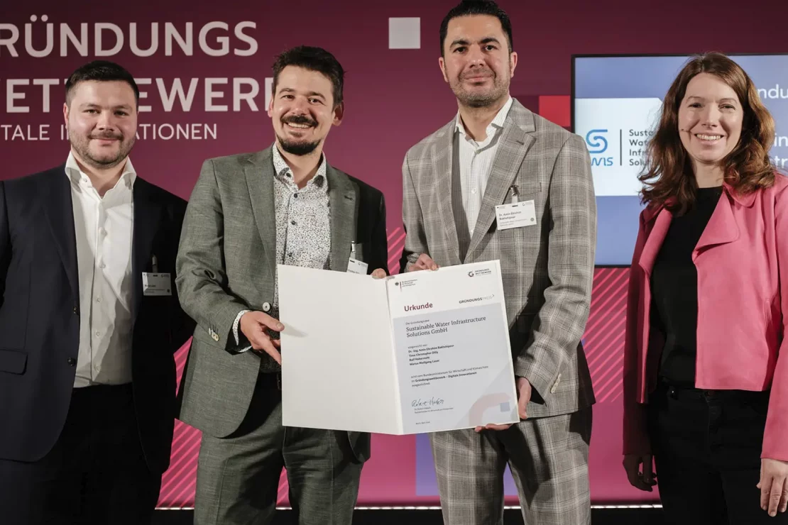  SWIS gewinnt den Gründungswettbewerb – Digitale Innovationen 2024 in der Kategorie Bauingenieurwesen